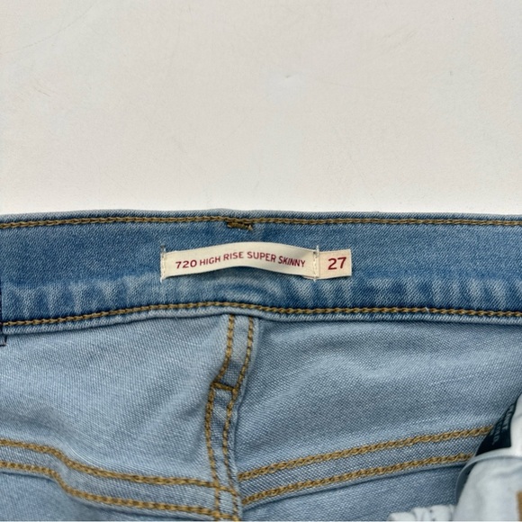 Levi’s Womens 720 High Rise Super Skinny Medium Wash Size 27 Stretch Jeans Levis - Picture 6 of 14